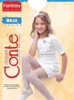07831094-23 Колготки детские п/а MILLIE белые р.116-122